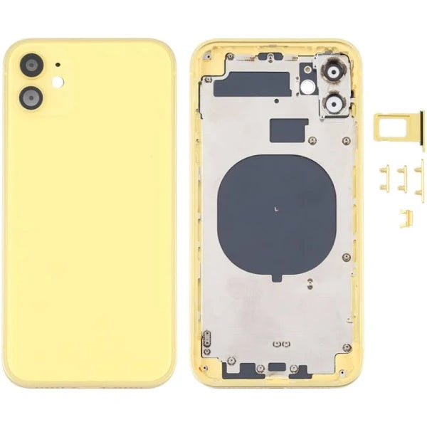 Rear Housing for iPhone 11 (NO LOGO)-Yellow Rear Housing for iPhone 11 (NO LOGO)-Yellow